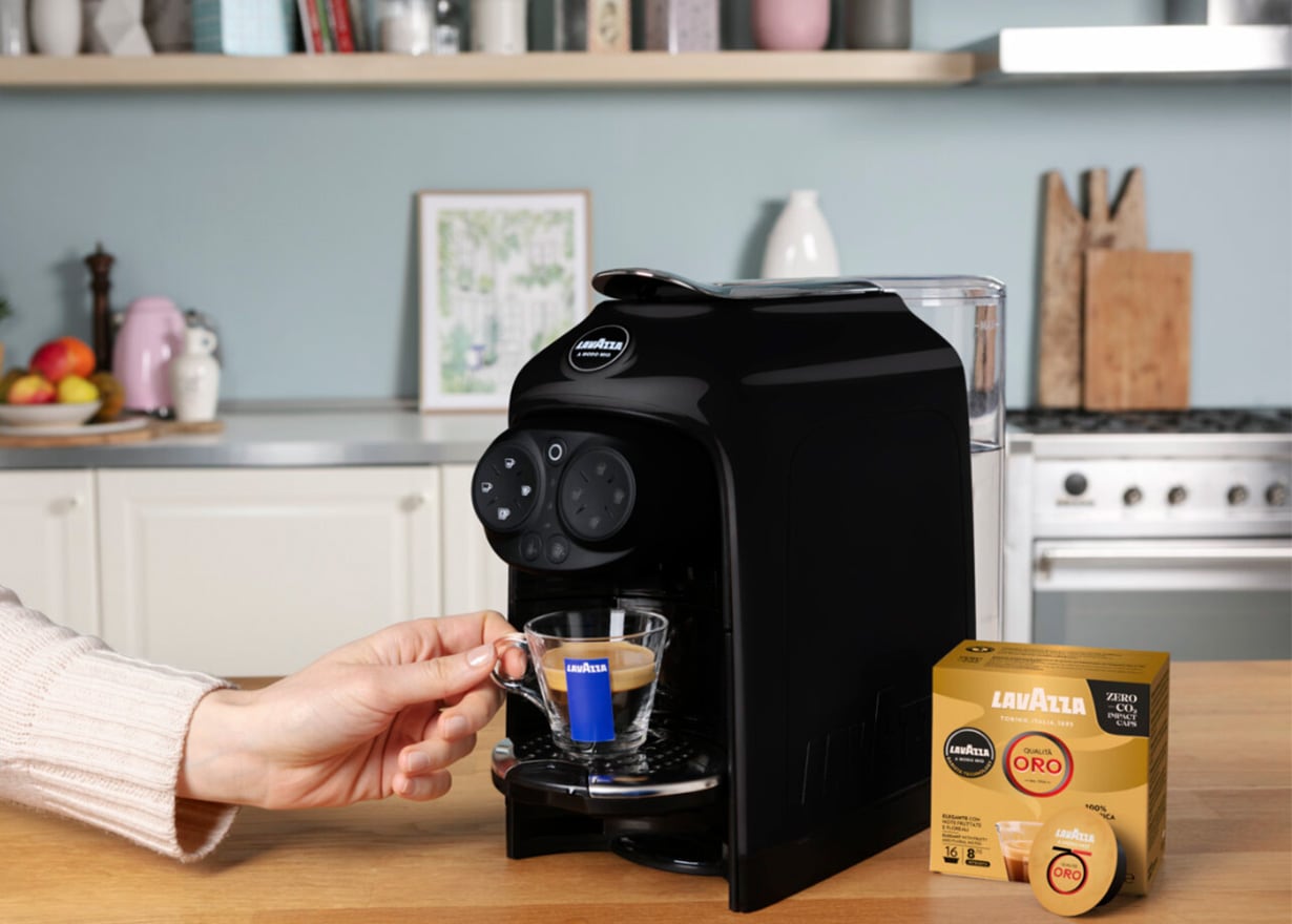 Buy Lavazza, A Modo Mio Deséa Coffee Machine, Compatible with A Modo Mio  Coffee Pods, Touch Interface, Sound Alerts, Automatic Shut-Off,  Dishwasher-Safe Components, 1500W, 220-240V, Walnut Online at  desertcartINDIA